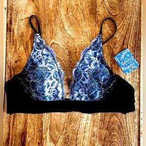 Free People Lace Bra 34B Blue Haze NEW Boho Boudoir